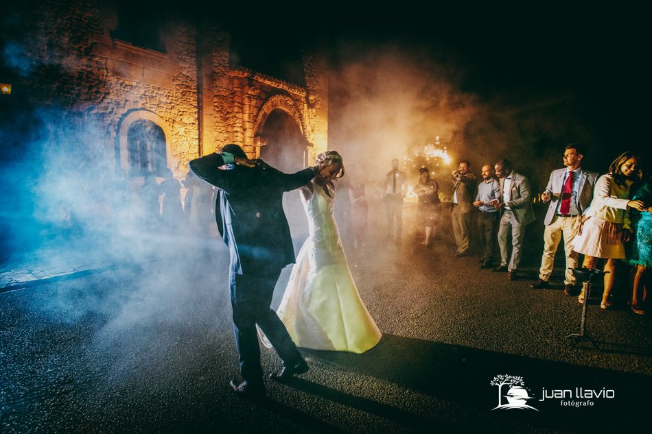 Fotografía creativas de bodas con efectos de luz